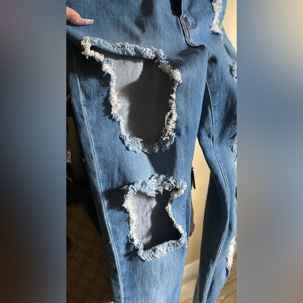Ripped High Waisted Jeans